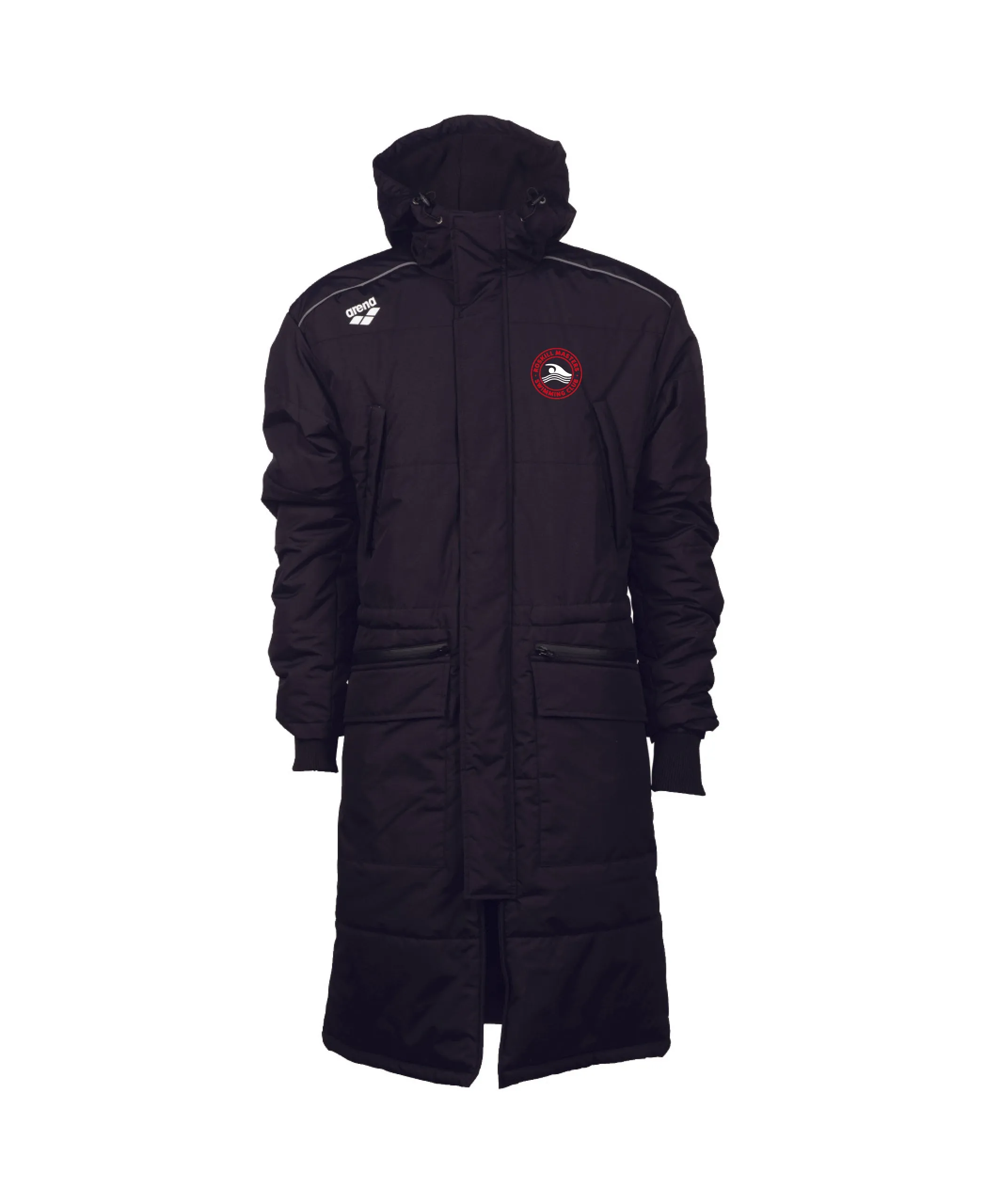 Roskill Masters Unisex Solid Parka - Black