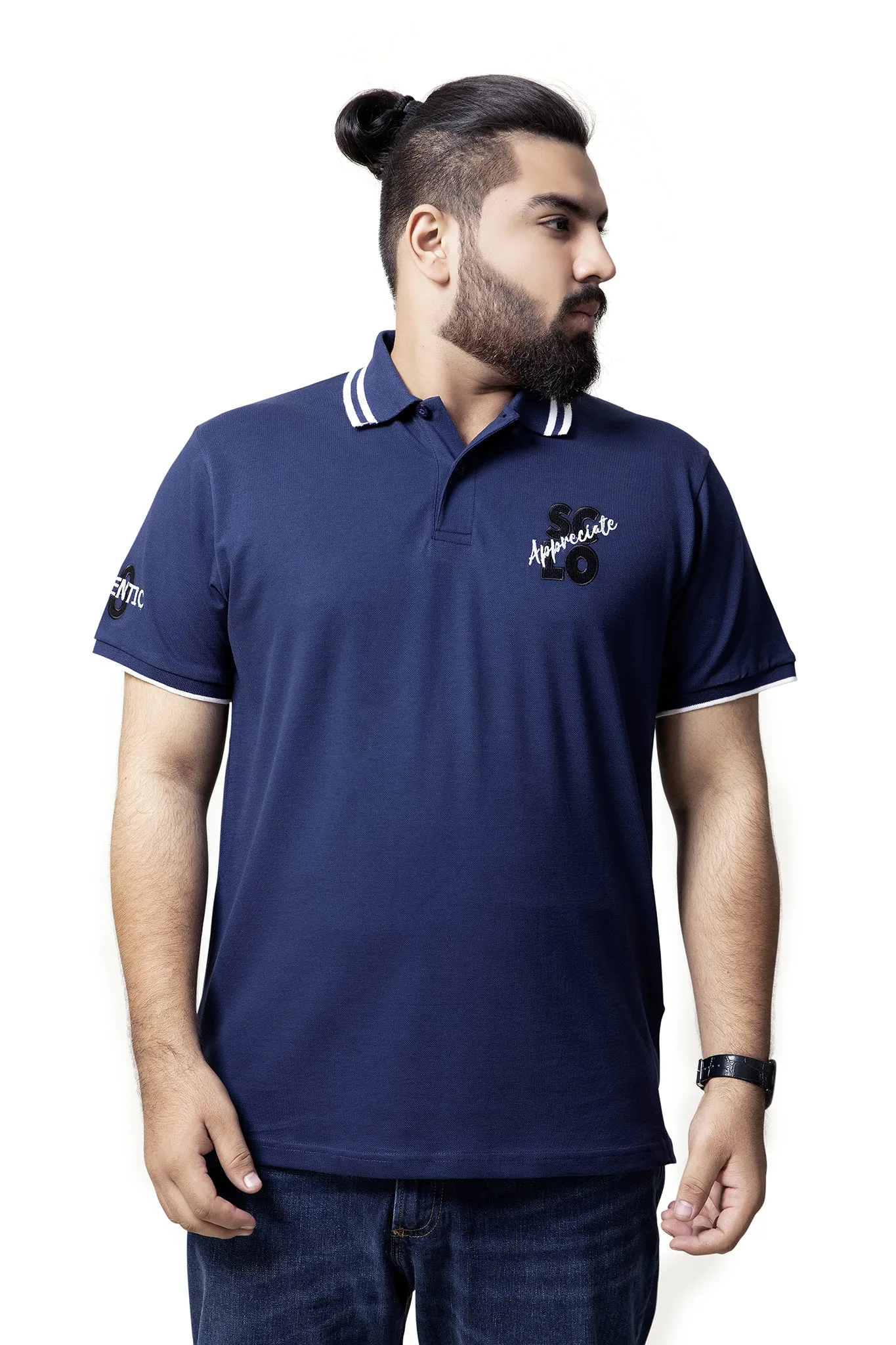 SCLO Navy Blue Polo (PLUS SIZE)