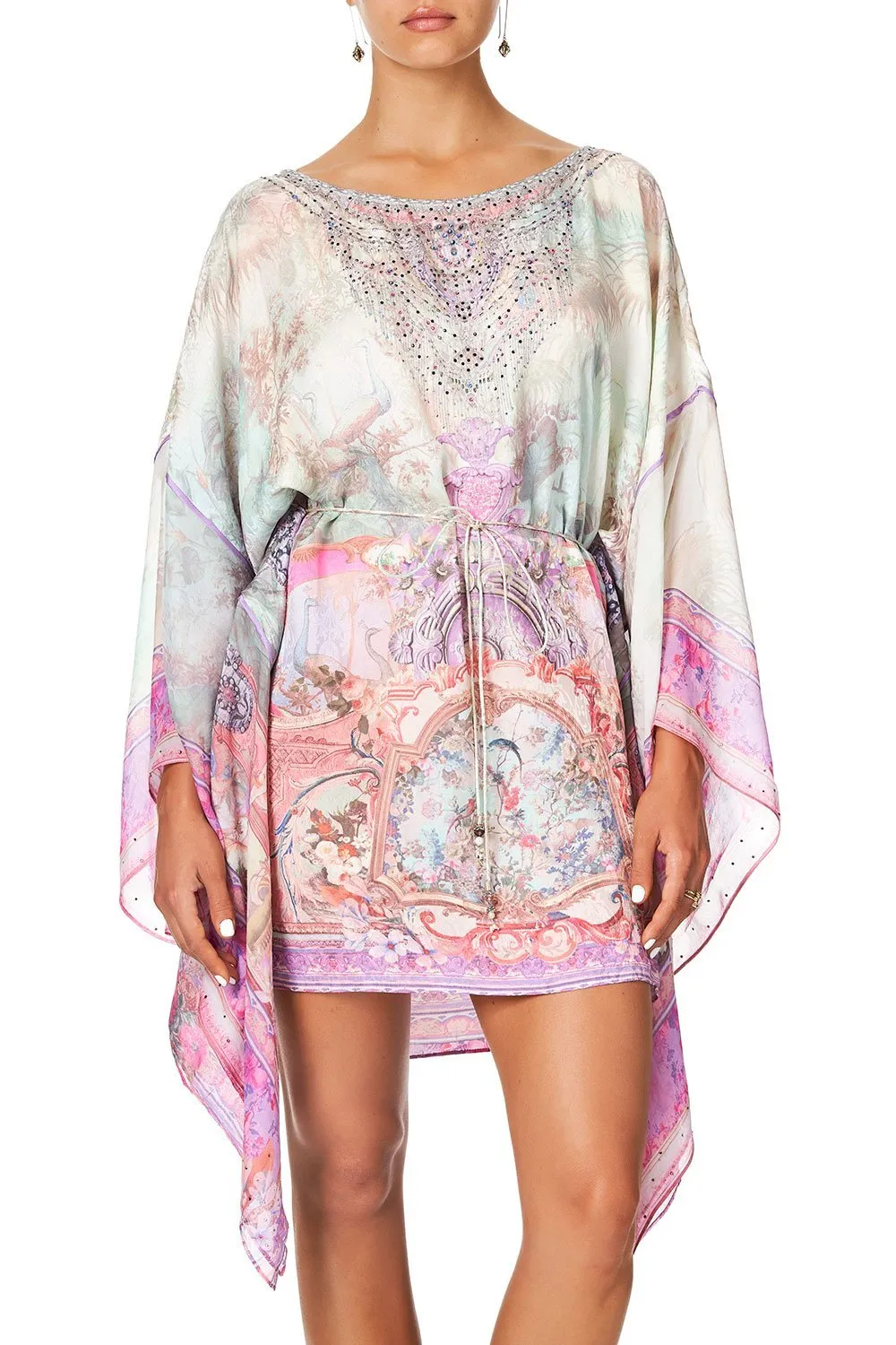 SHORT KAFTAN WITH SHEER SLEEVE ELECTRON LIBRE