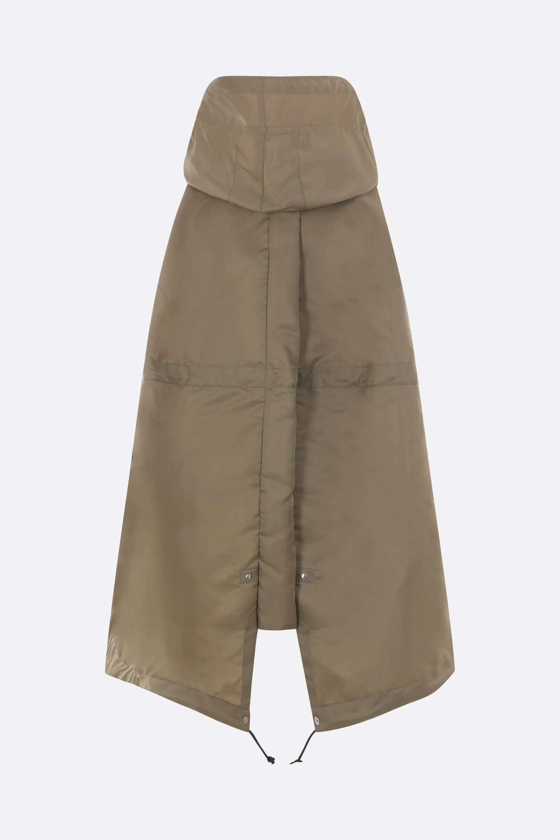 sleeveless parka in nylon twill