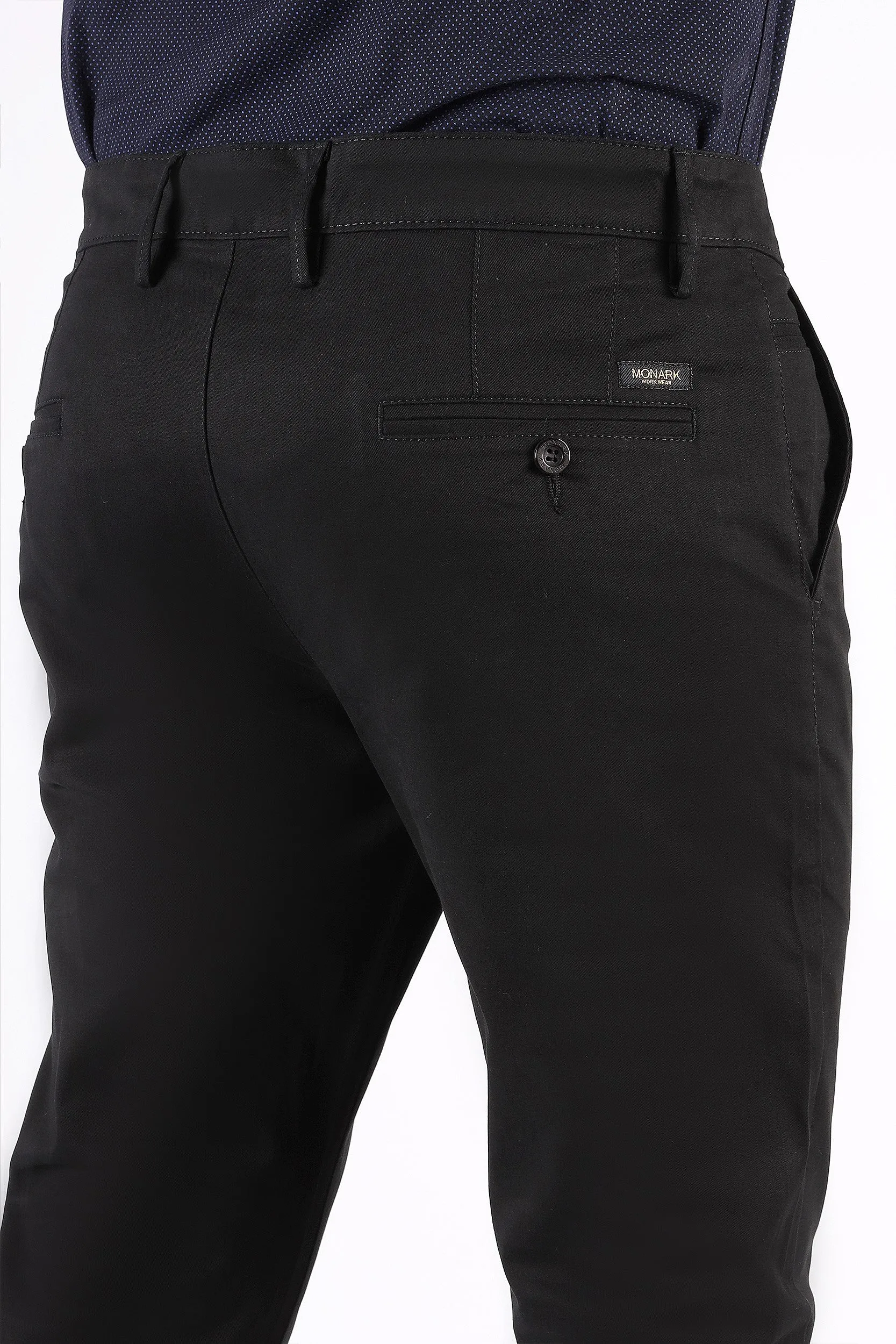 SOLID ORGANIC SLIM FIT COTTON PANTS