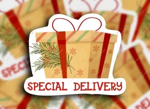 Special delivery - business sticker set