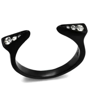 Stainless Steel Ring Top GRD Crystal Clear TK2287 for Women Style BlackIon