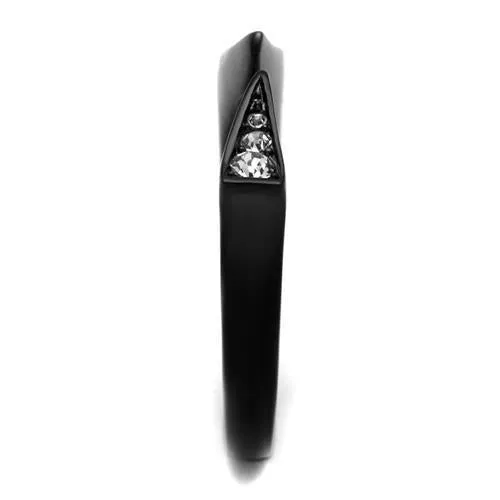 Stainless Steel Ring Top GRD Crystal Clear TK2287 for Women Style BlackIon