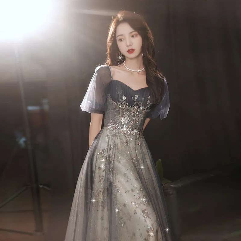 Starry Gliterring Adult Birthday Party Evening Dress