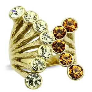 Steel Ring Top GRD Crystal Multi TK1291 for Women Style Plating