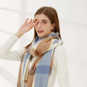 Super soft women's plaid warm scarf fashion shawl autumn and winter imitation cashmere scarf