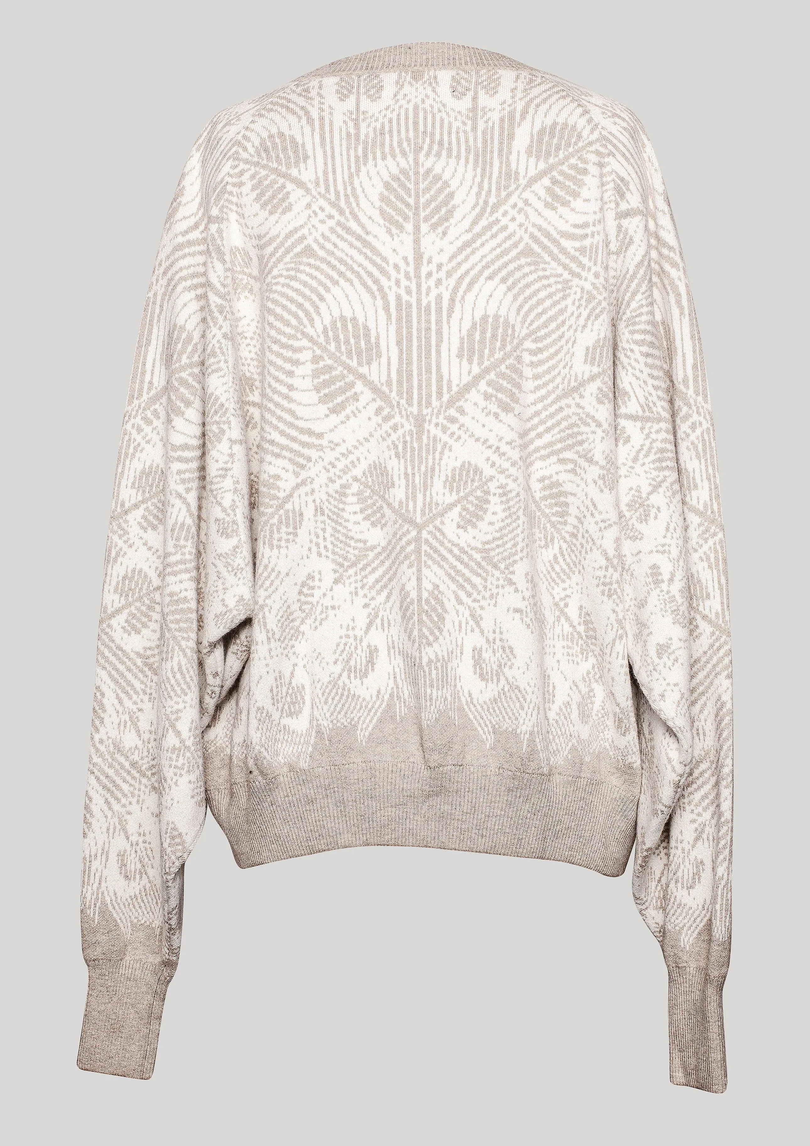 SWEATER OVERSIZED - KNIT PEACOCK beige