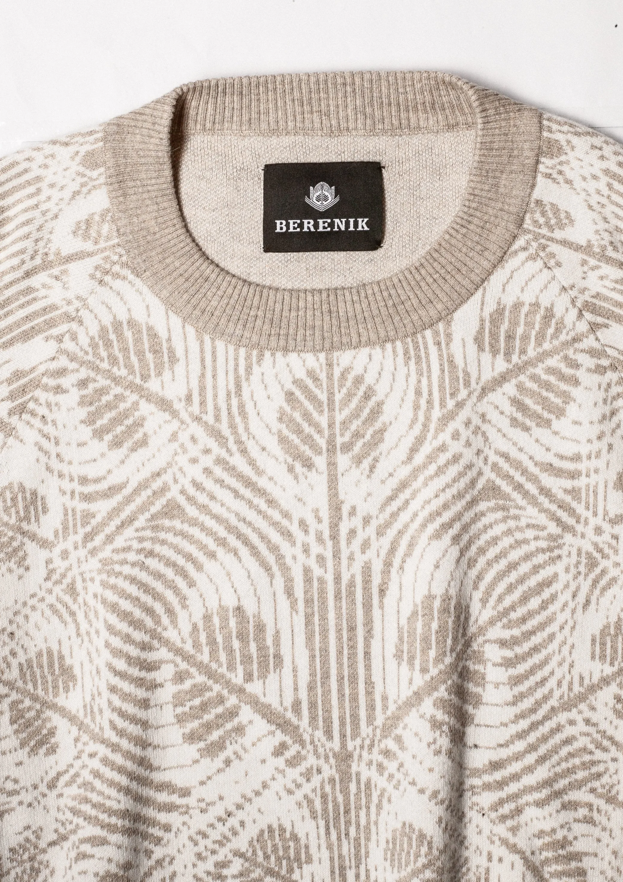 SWEATER OVERSIZED - KNIT PEACOCK beige