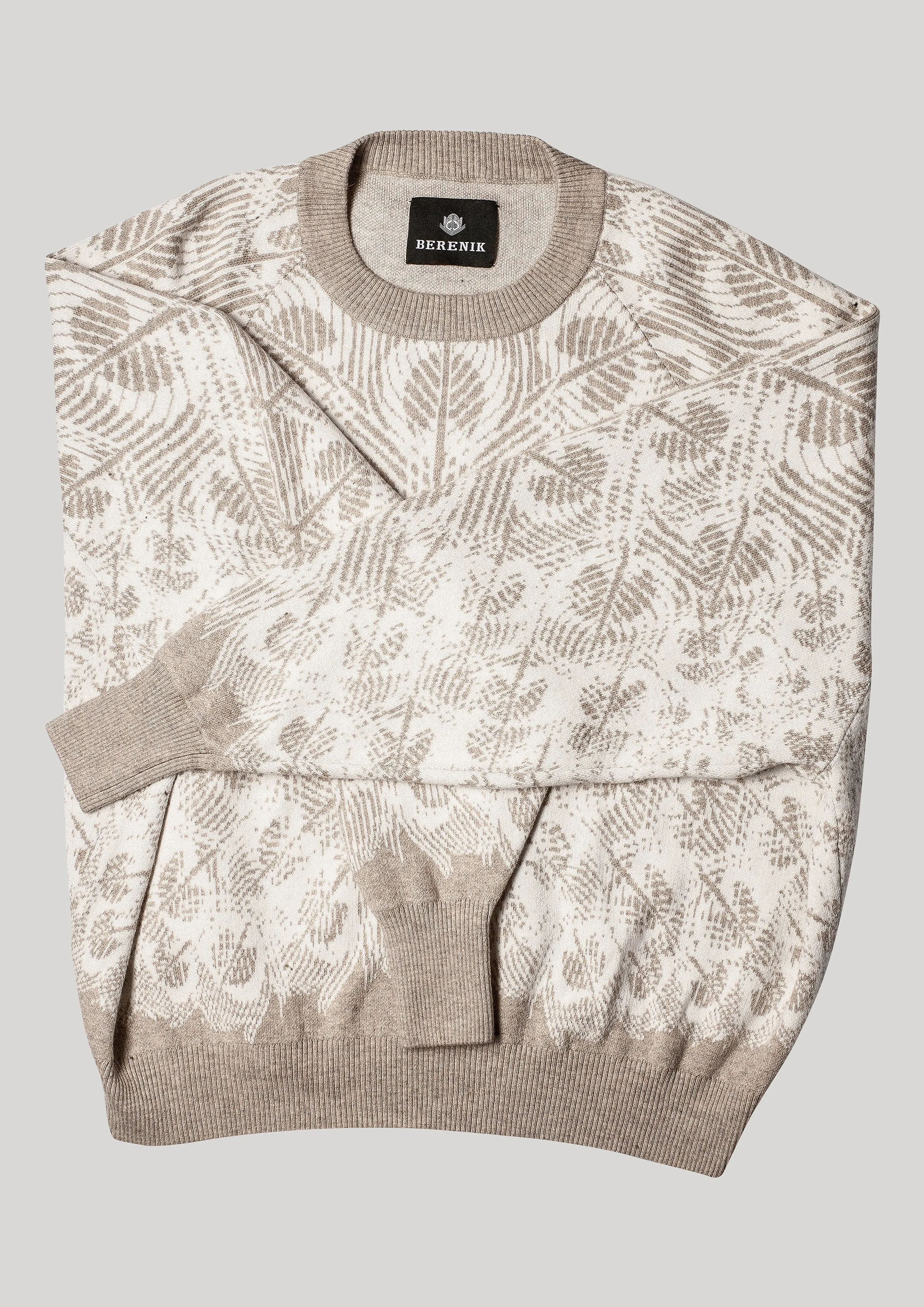 SWEATER OVERSIZED - KNIT PEACOCK beige