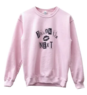 Thank U, Next Light Pink Graphic Unisex Crewneck Sweatshirt