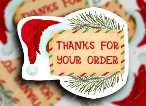 Thanks for your order - business sticker set
