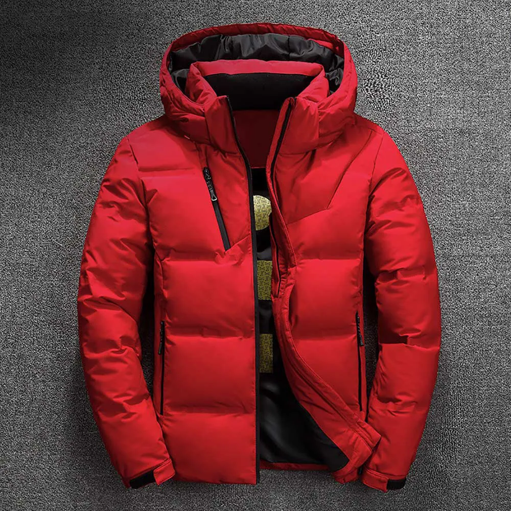 Tommy™ staande kraag rood met rits Parka winterjas