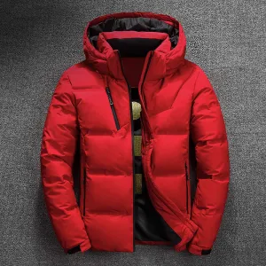 Tommy™ staande kraag rood met rits Parka winterjas