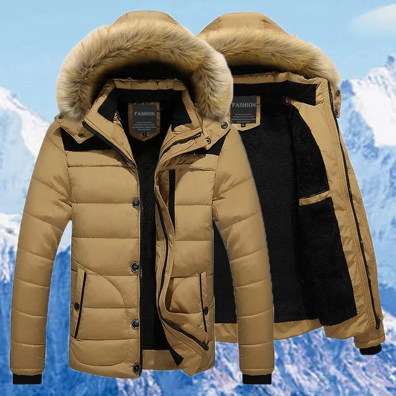 Ventnor - Parka Winterjas Heren – Warm Gevoerd met Bontkraag en Ritszakken