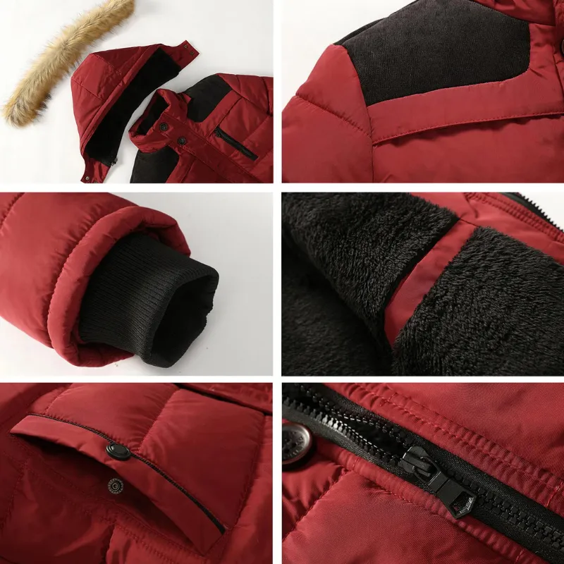 Ventnor - Parka Winterjas Heren – Warm Gevoerd met Bontkraag en Ritszakken