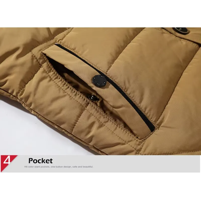 Ventnor - Parka Winterjas Heren – Warm Gevoerd met Bontkraag en Ritszakken