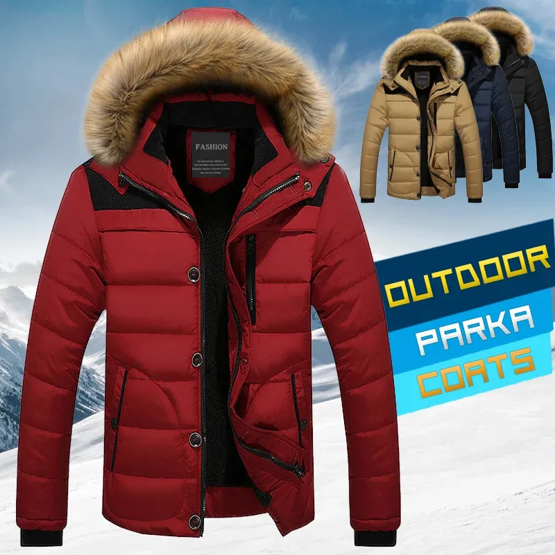 Ventnor - Parka Winterjas Heren – Warm Gevoerd met Bontkraag en Ritszakken