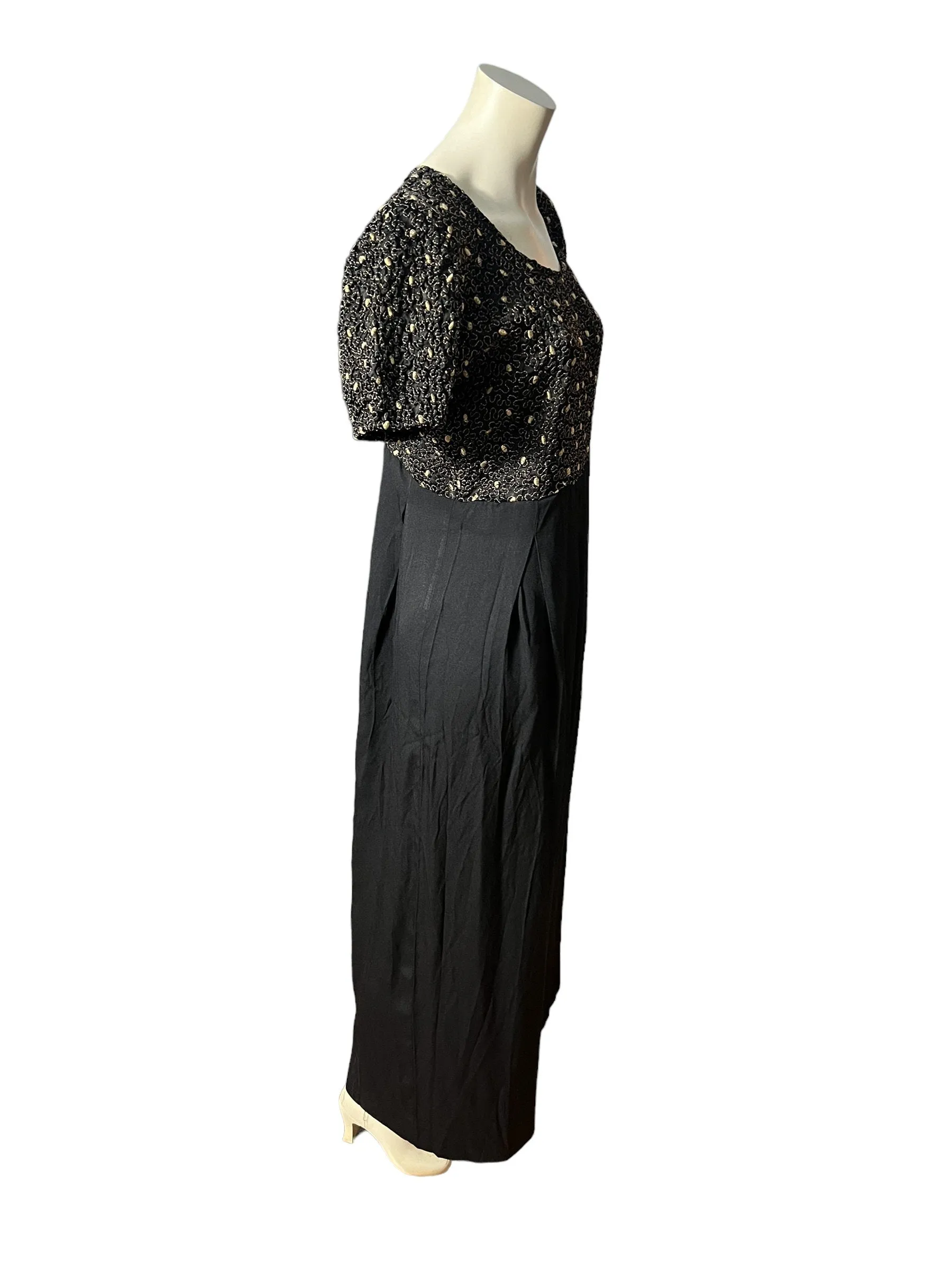 Vintage 80's black & gold jumpsuit 10 Jeffrey Dara