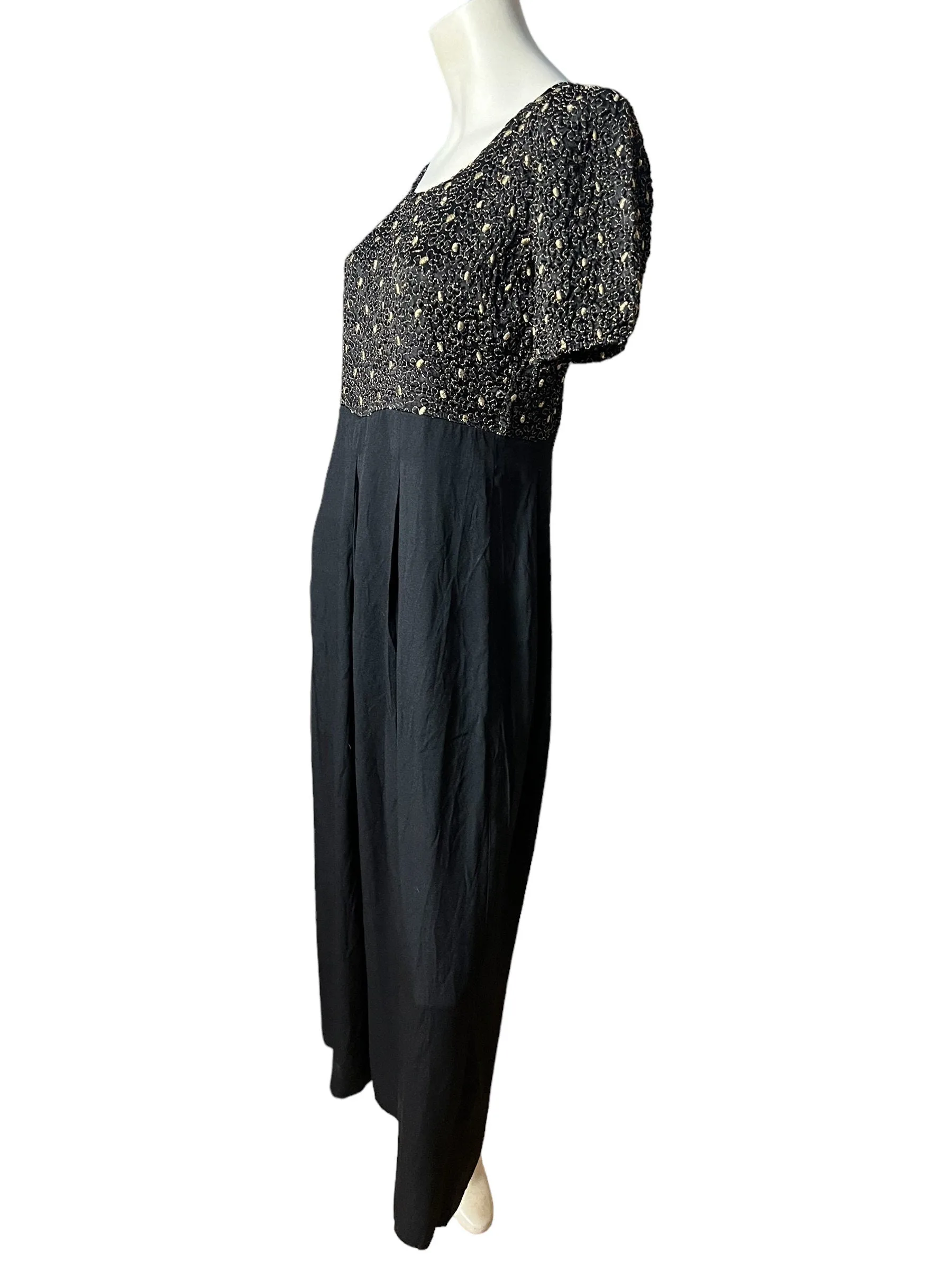Vintage 80's black & gold jumpsuit 10 Jeffrey Dara