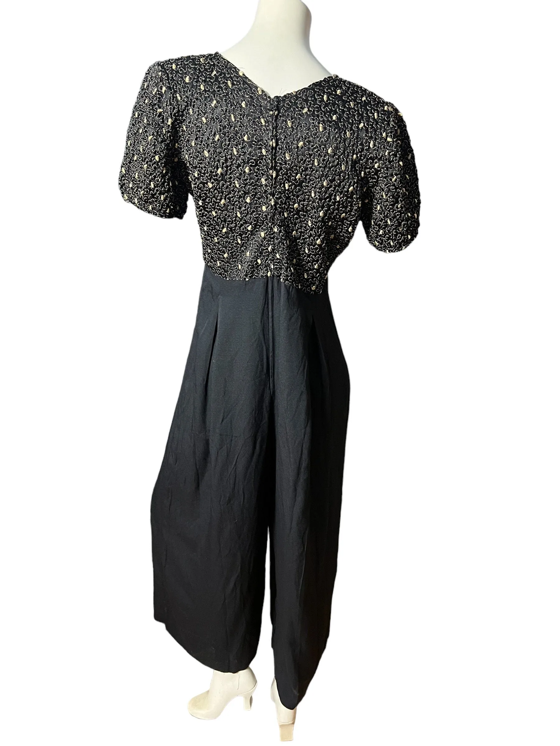 Vintage 80's black & gold jumpsuit 10 Jeffrey Dara