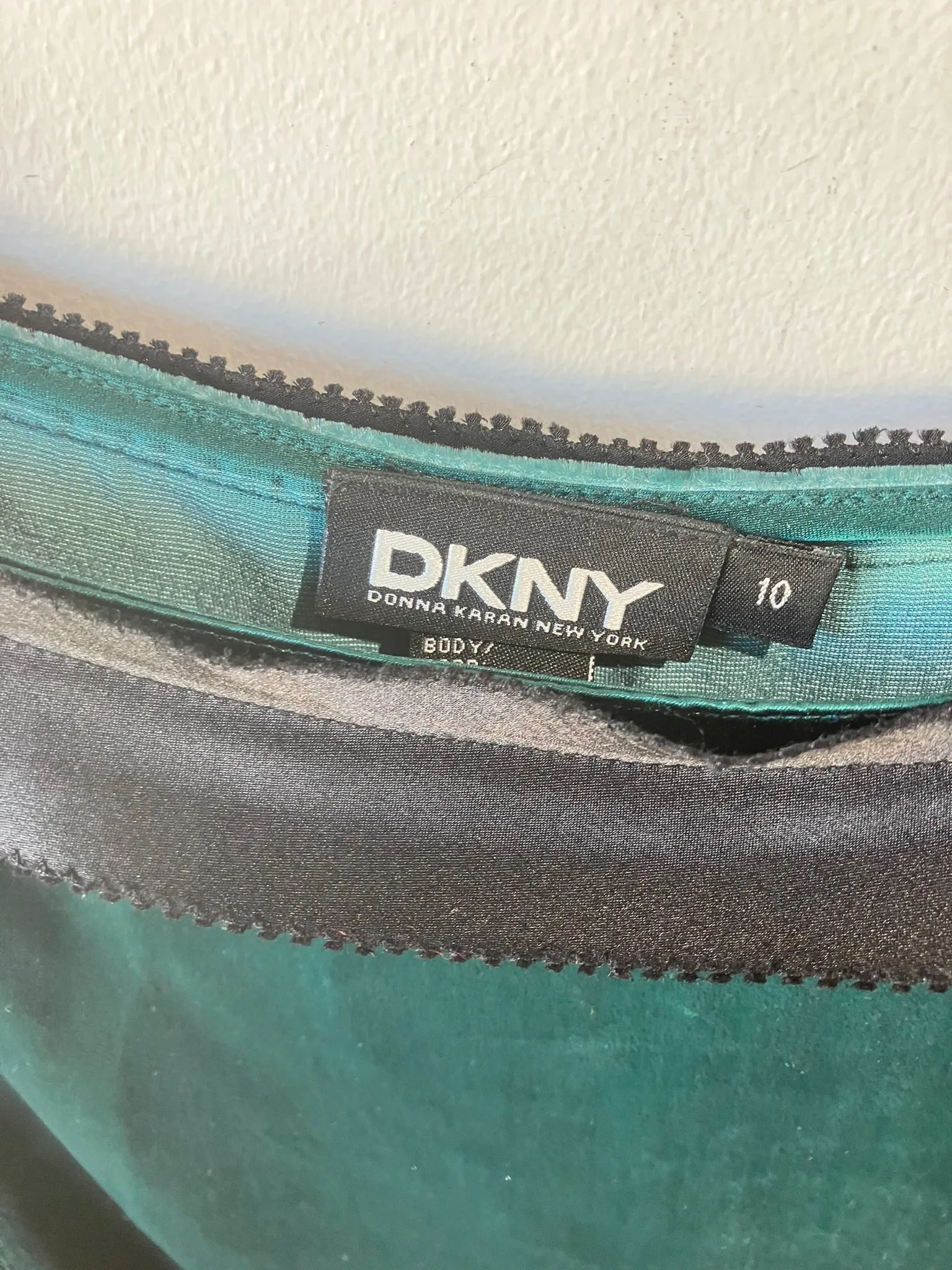 Vintage DKNY Green Velvet Slip Dress