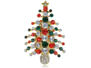 Winter Christmas Tree Noel Holiday Pin Brooch