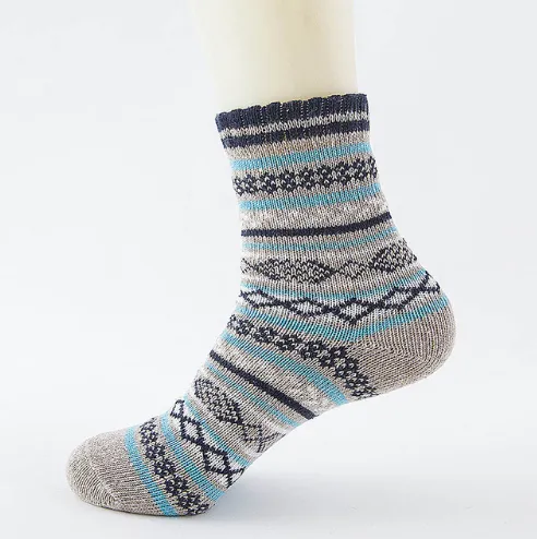 Winter Thick Warm Stripe Wool Socks Casual Sock Business Socks