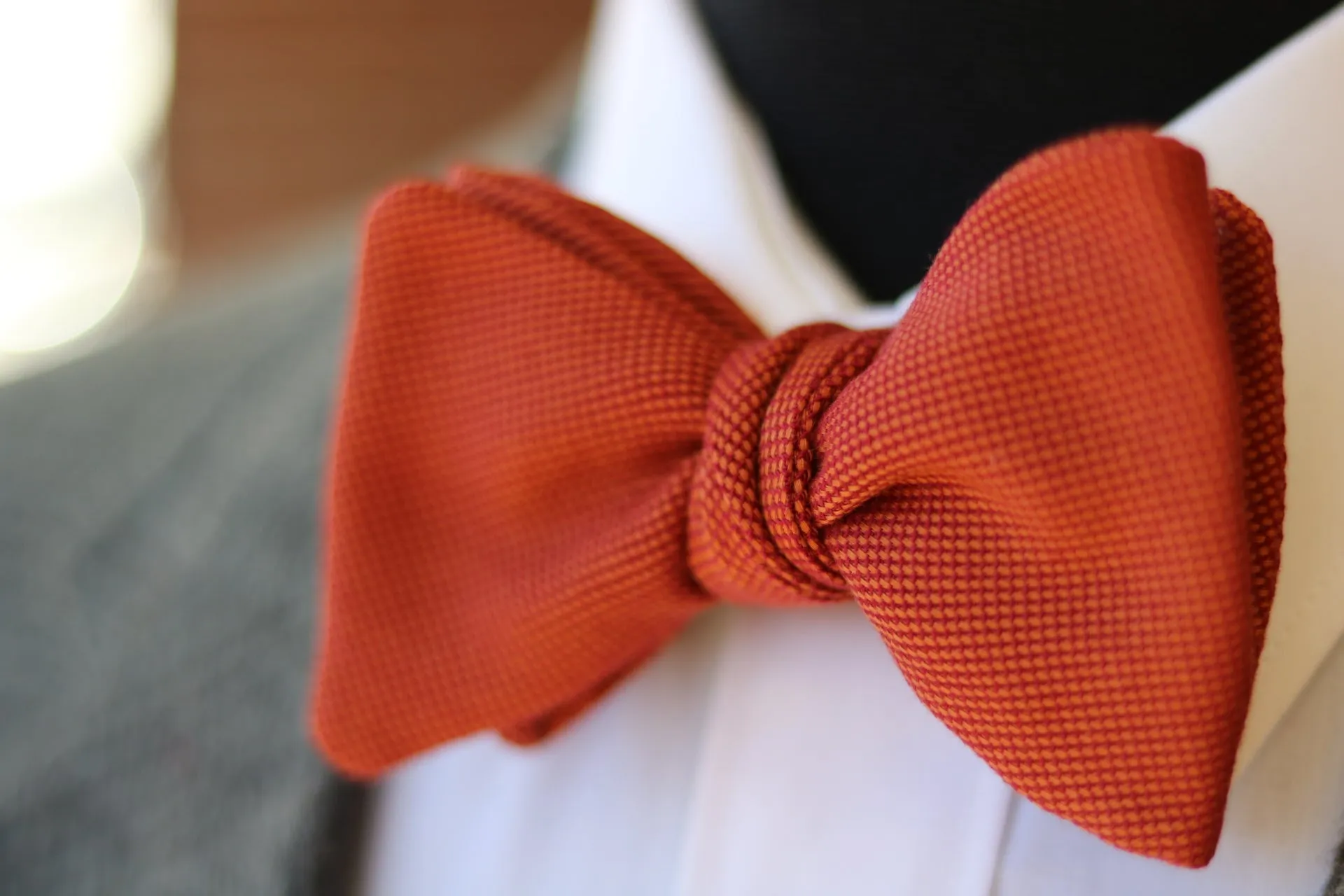Winter's Orange Butterfly Bow Tie