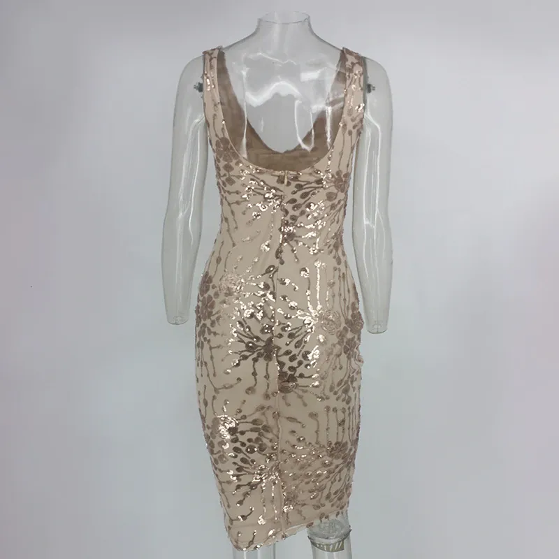 Women's Summer Backless Sheath Sleeveless V-Neck Dress