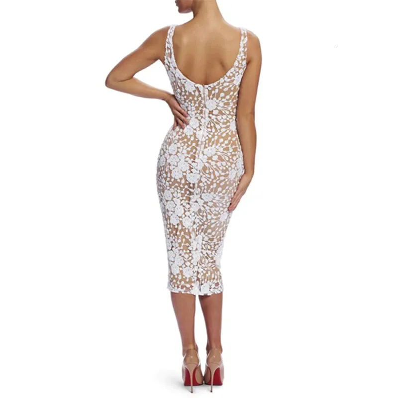 Women's Summer Backless Sheath Sleeveless V-Neck Dress