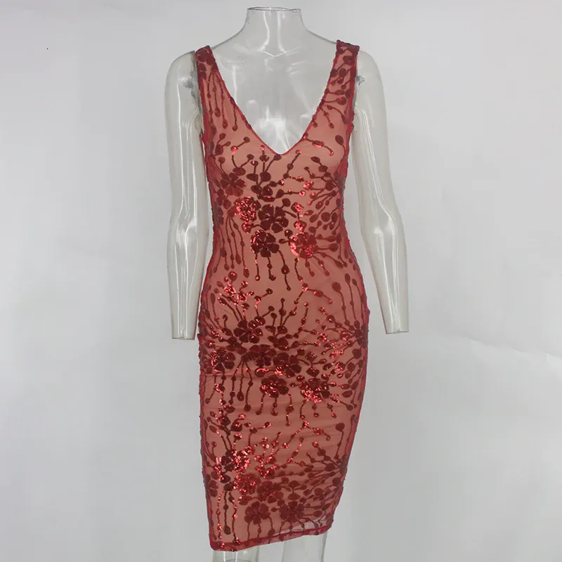 Women's Summer Backless Sheath Sleeveless V-Neck Dress