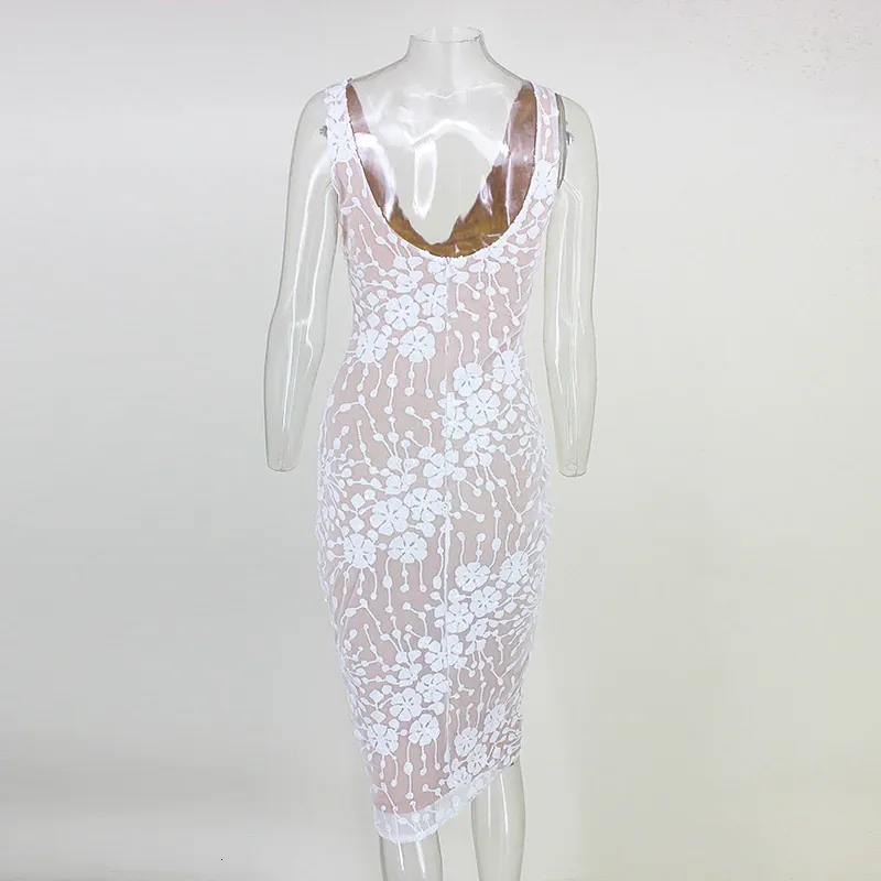 Women's Summer Backless Sheath Sleeveless V-Neck Dress