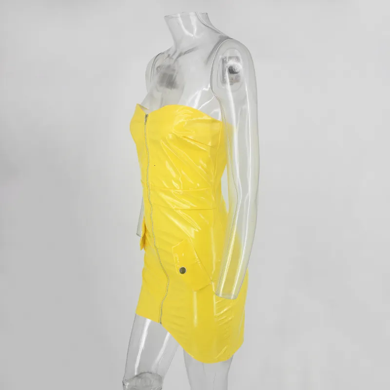 Women's Summer Off-Shoulder Leather A-Line Sheath Dress